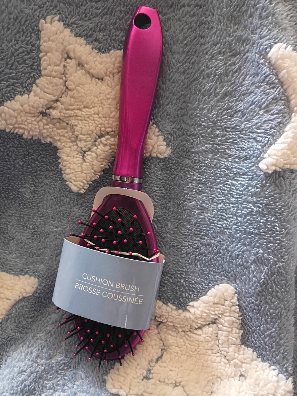 Cushion Hair Brush - Fuchsia Pink Detangler